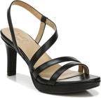 Naturalizer Women's Brenta Strappy Sandals  Color Black Vegan Leather Size 8M