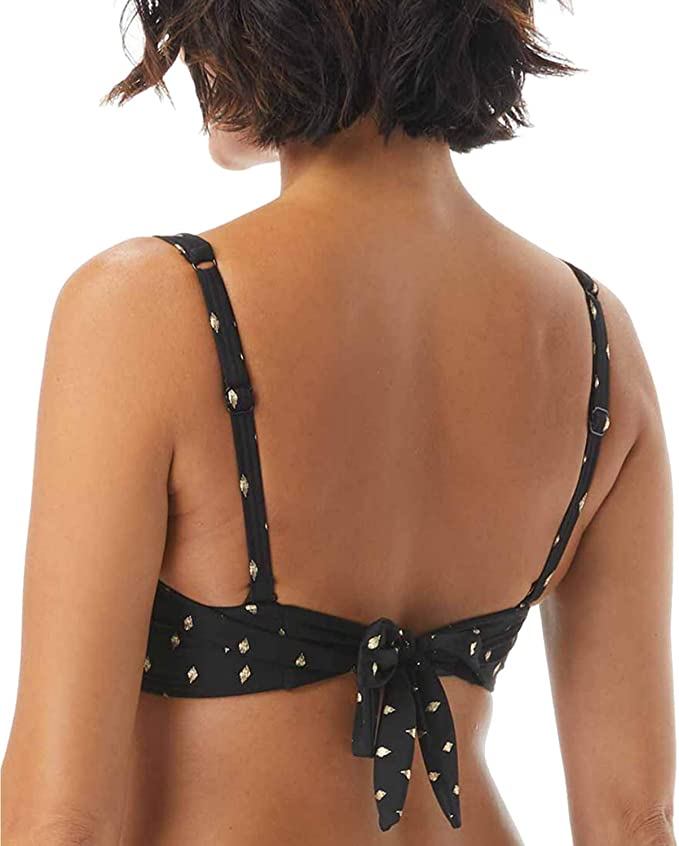 Coco Reef 5-Way Printed Underwire Bikini Top  Color Serengeti Black Size 36C/38C