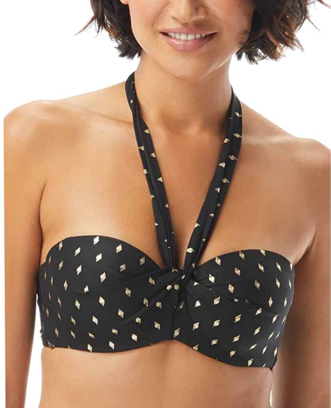 Coco Reef 5-Way Printed Underwire Bikini Top  Color Serengeti Black Size 32C/34C