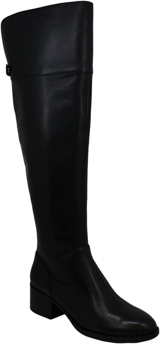 INC International Concepts Karmenn Leather Tall Over-The-Knee Boots  Color Black Size 6M