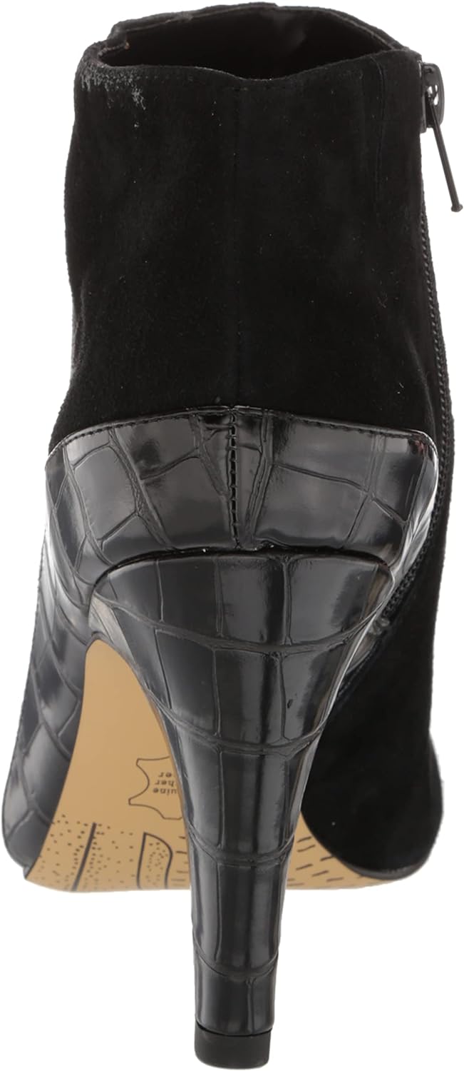 Bella Vita Women's Brennan Ankle Dress Booties  Color Black Kid Suede Leather Size 10W