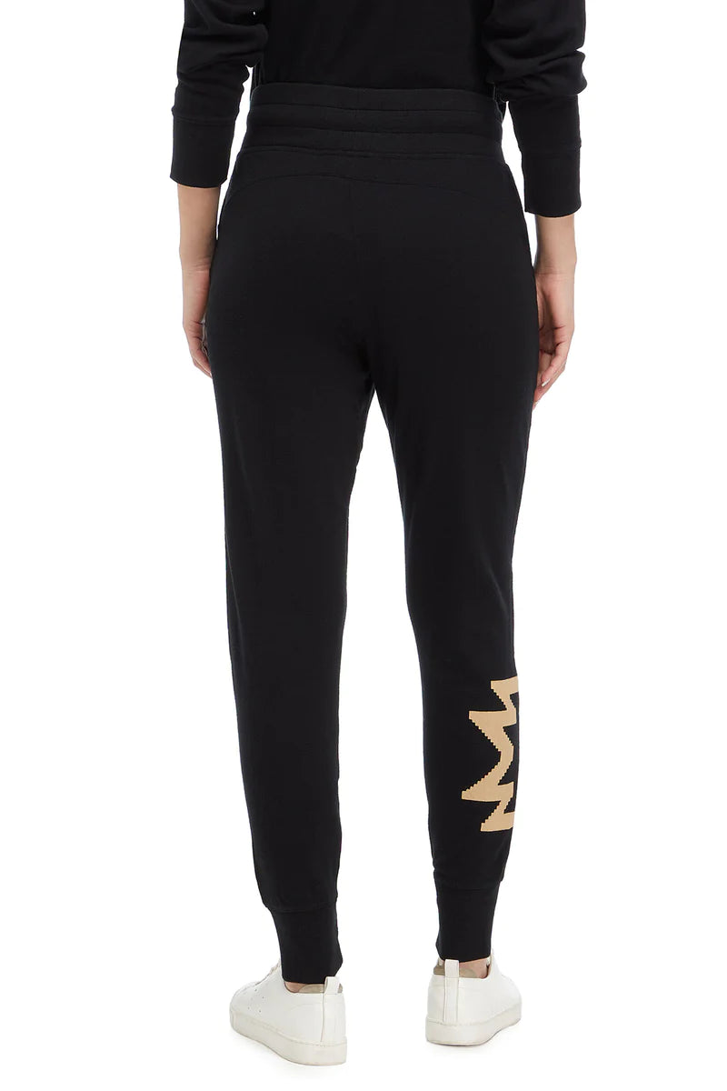 Lauren Ralph Lauren Women's Ethnic Patterned Sweatpants  Color Black Size XL