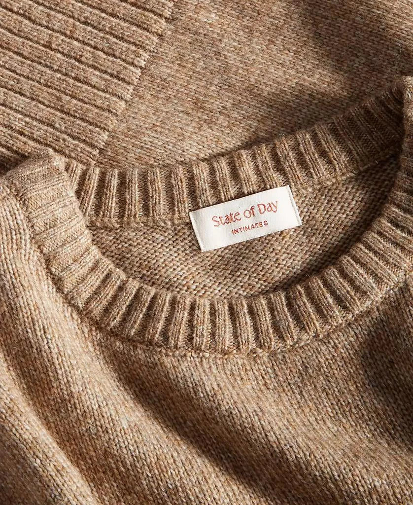 State of Day Women's Indulge & Rest Sweater Loungewear Set  Medium Taupe Heather Size XL