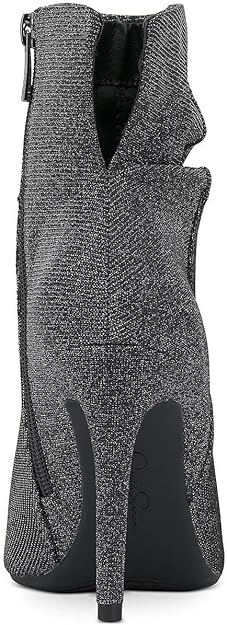 Jessica Simpson Women's Lerona Pointed-Toe Dress Booties  Glitter Pewter Size 7