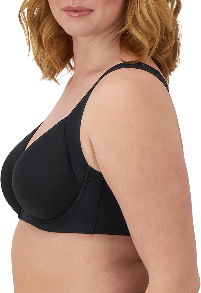 Bali One Smooth U Posture Boost X-Back Underwire Bra  Color Black Size 38C