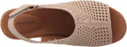 Rockport Women's Briah Perf Sling Wedge Sandal  Color Taupe Leather Size 8.5M