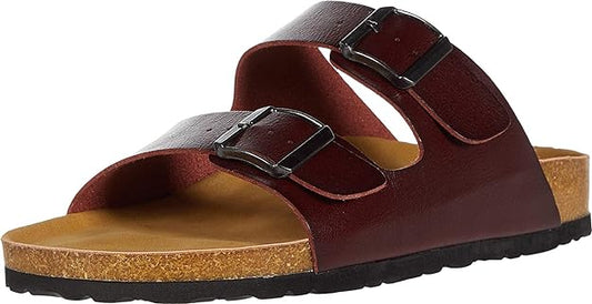 Madden Men Men's Tafted Flat Sandals  Cognac Size 12