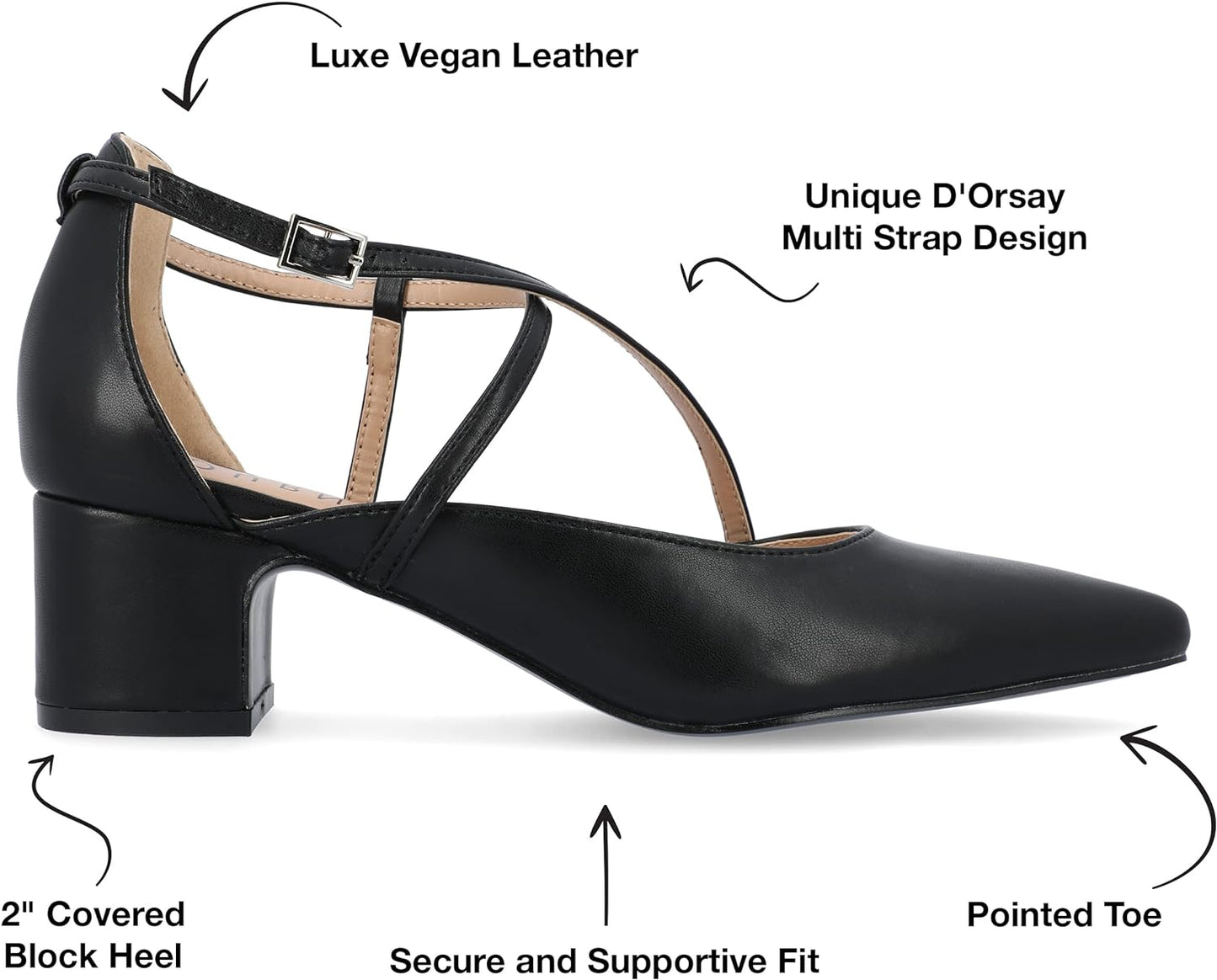 Journee Collection Women's Galvinn Pumps  Color Black Size 8M