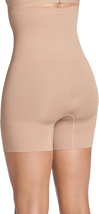 Jockey Women's Shapewear High-Waist Mid-Thigh Shorts  Color Beige Size S