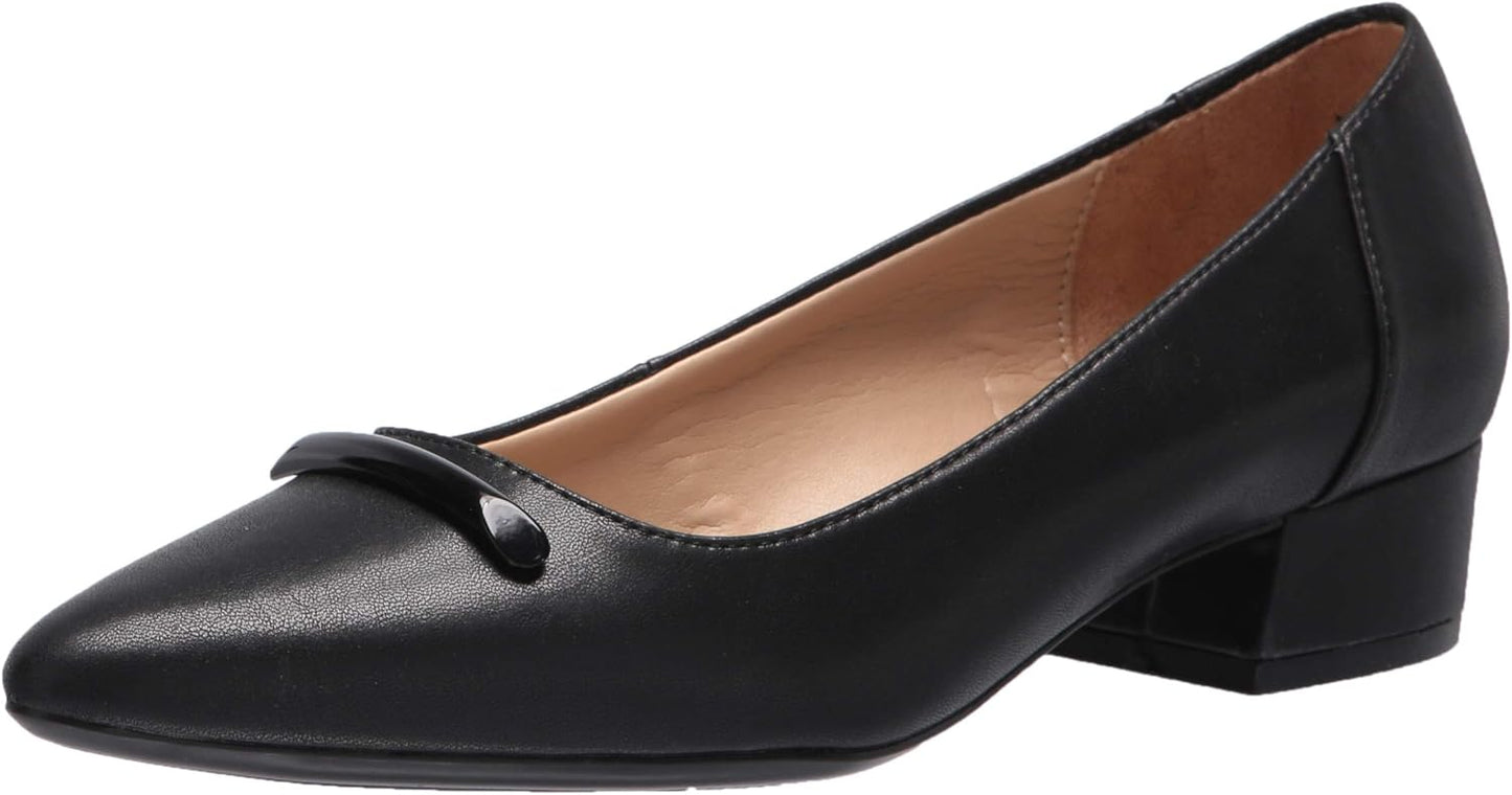 Naturalizer Women's Feather Low Pumps  Color Black Smooth Leather Size 10W