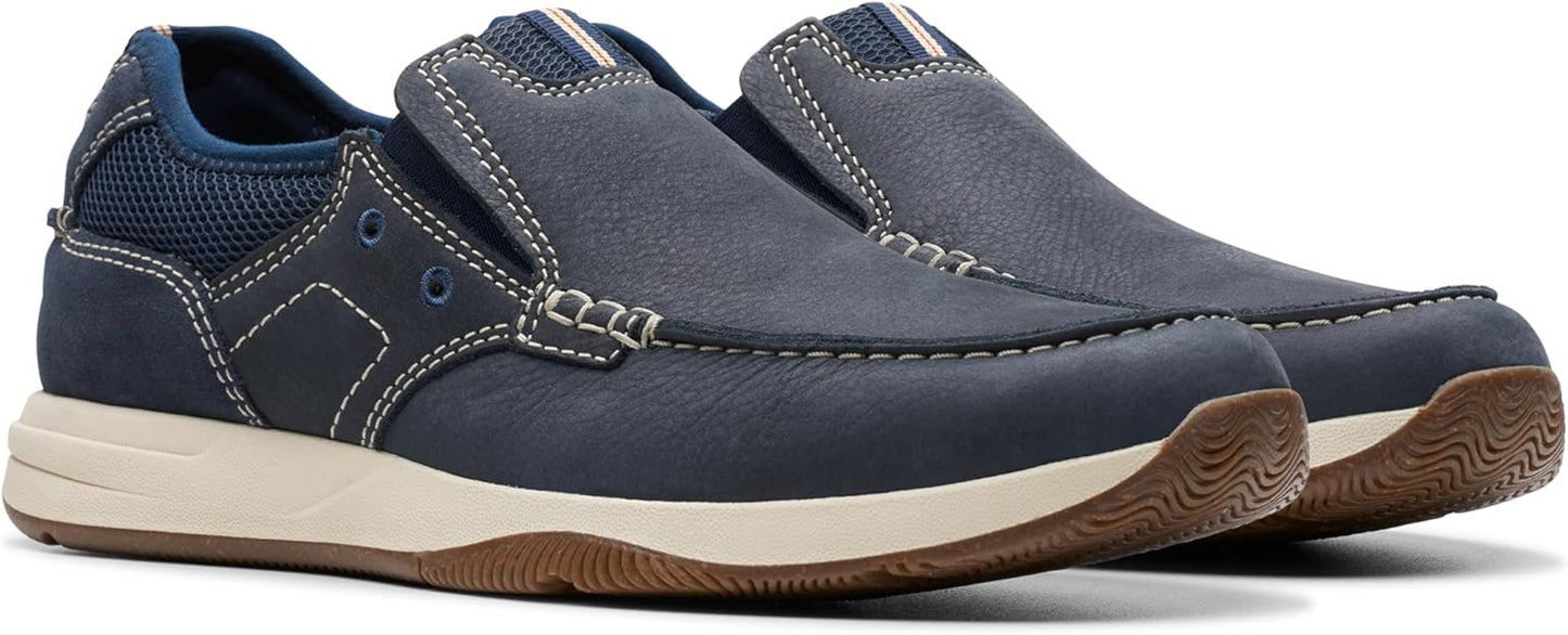 Clarks Men's Collection Sailview Step Boat Shoe  Navy Nubuck Size 11.5W