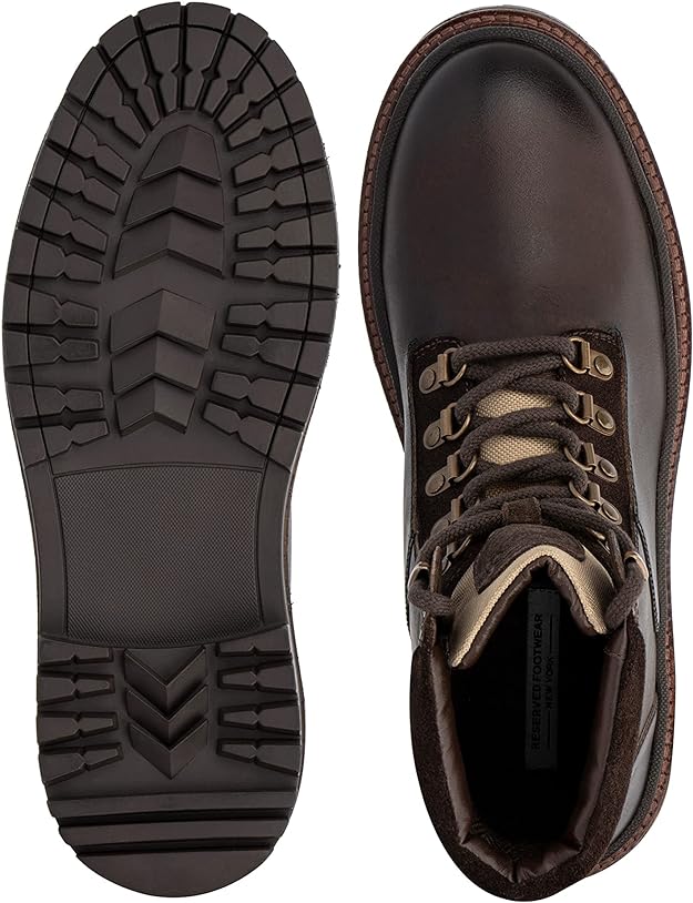 Reserved Footwear Men's Rafael Lace-Up Boot  Color Brown Size 8.5M