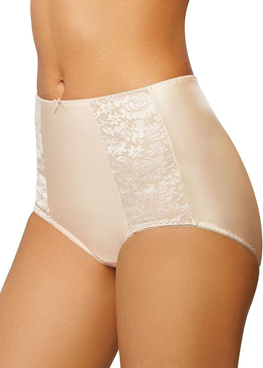 Bali Cool Comfort Underwear Full Coverage Brief Panty  Light Beige Size 7