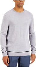 Alfani Men's Wool Blend Crewneck Sweater  Color Light Grey Size XL
