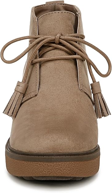 Dr. Scholl's Women's Aurora Wedge Booties  Mocha Taupe Microfiber Size 9.5