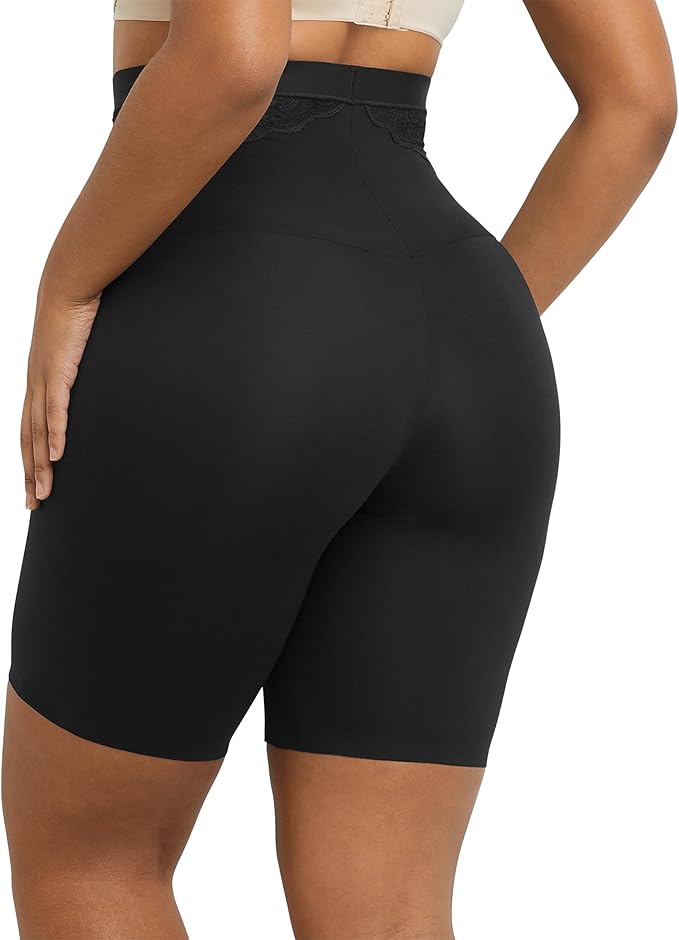 Maidenform Shapewear High-Waist Thigh Slimmer Shorts  Black Size L