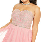 City Studios Plus Size Embellished Tulle Ball Gown  Color Passion Pink Size 18W
