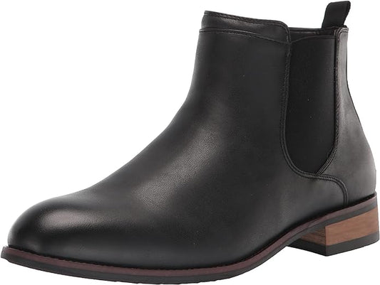 Vance Co. Men's Landon Chelsea Dress Boot  Black Size 12W