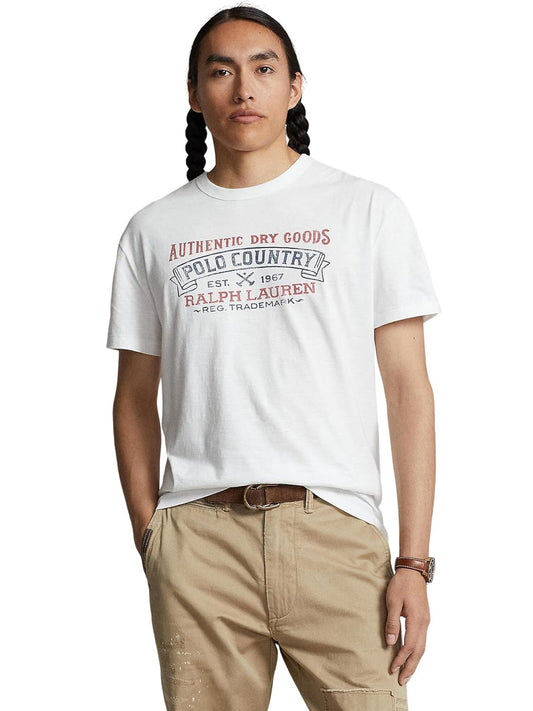 Polo Ralph Lauren Men's Classic-Fit Logo Country Graphic T-Shirt   White Size 2XL