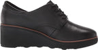 Clarks Women's Mazy Hyannis Oxford  Color Black Leather Size 6.5M