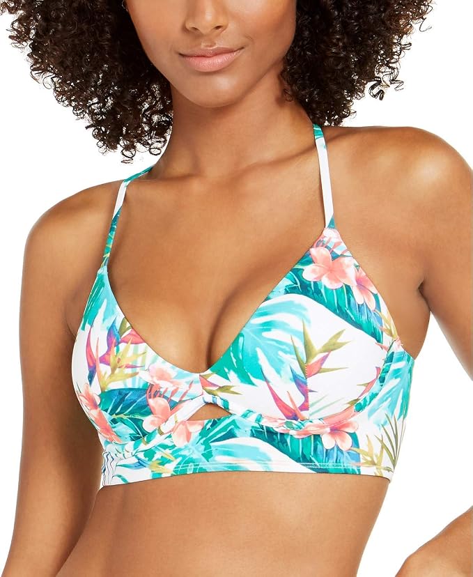 SUNDAZED Hot Tropics Printed Jenna Bra Top  Hot Tropics Size 36B