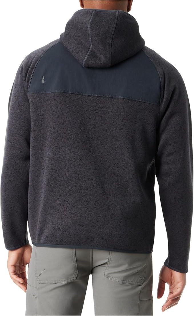 BASS OUTDOOR Men's Regular-Fit 1/4 Snap Hoodie Pullover Sweater  Black Beau Size M