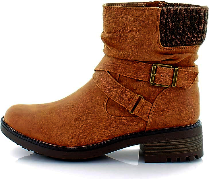 LifeStride Women's Katie Booties  Color Cognac Brown Faux Leather Size 8.5M