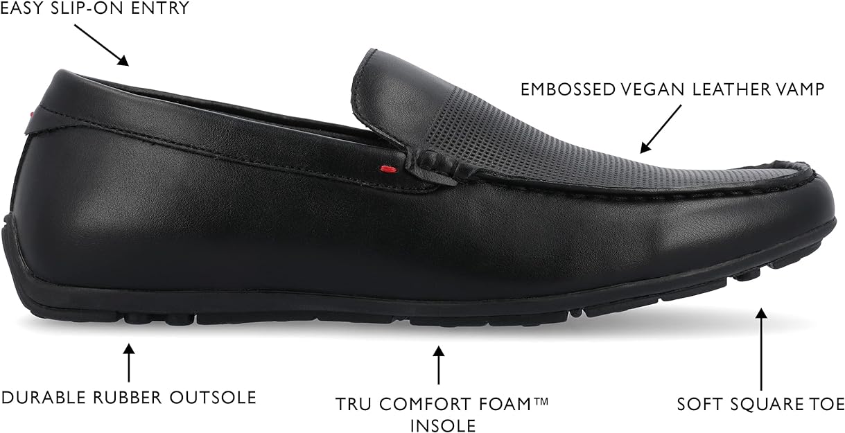 Vance Co. Men's Mitch Driving Loafer  Color Black Size 11M