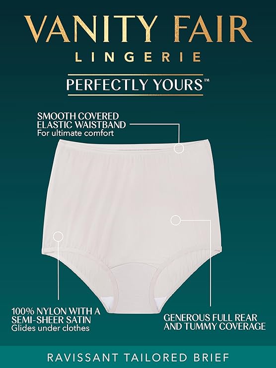 Vanity Fair Women's 3-Pk. Ravissant Tailor High Waisted Underwear  Multi Size 11