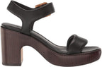 Vince Women's Noelle Mid Heeled Sandals  Color Black Leather Size 6M