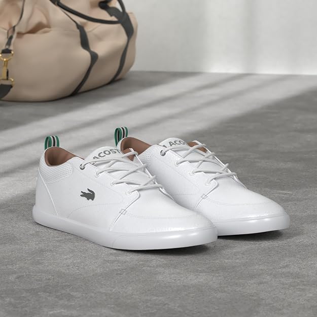 Lacoste Men's Bayliss Sneakers Deep White Size 12