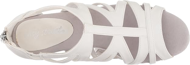 Easy Street Women's Amaze Dress Heeled Sandals  White Size 8