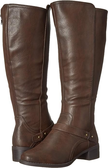 Easy Street Women's Jewel Wide-Calf Riding Boots  Color Brown Size 8M