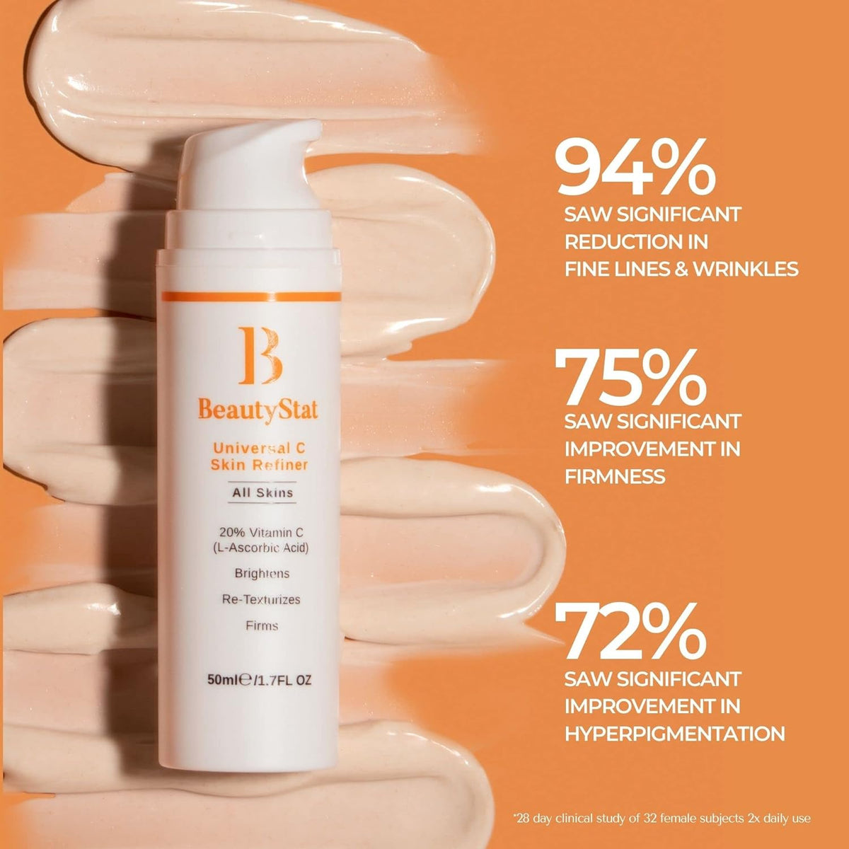 BeautyStat Universal C Skin Refiner, All Skins, 50ml