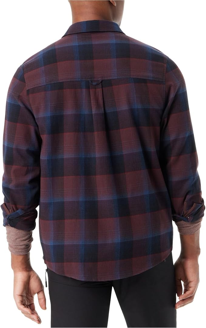 BASS OUTDOOR Men's Classic-Fit Plaid Stretch Flannel Shirt  Fudge Size S