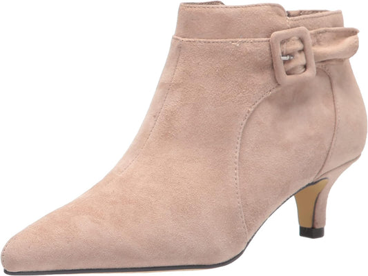 Bella Vita Women's Bindi Dress Fashion Booties  Color Almond Kid Suede Leather Size 9.5M