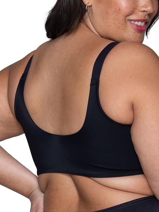 Vanity Fair Full Figure Front Closure Beauty Smoothing Bra  Midnight Black Size 42C