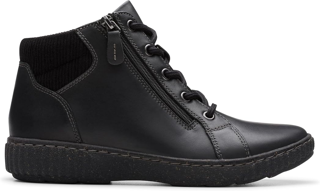 Clarks Women's Caroline Park Boots  Black Combi Leather Size 5