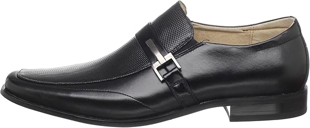 Stacy Adams Men's Beau Bit Perforated Slip-On Loafer  Black Size 9.5