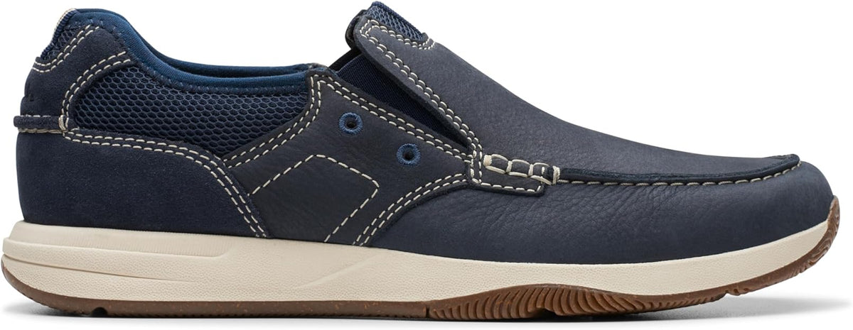 Clarks Men's Collection Sailview Step Boat Shoe  Navy Nubuck Size 11.5W