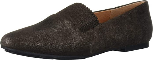 Gentle Souls by Kenneth Cole Women's Eugene Ruffle Slipper Loafer  Color Bronze Size 6.5M
