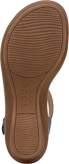 Soul Naturalizer Solo Strappy Sandals  Blue Texture Fabric Size 6.5
