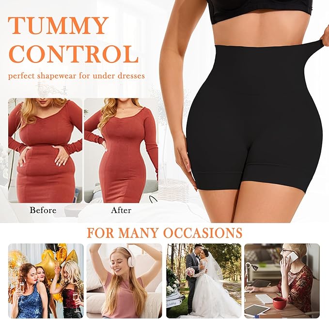 Shapermint Essentials Women's Tummy Control Underwear Boyshorts Panties Black Size 3XL