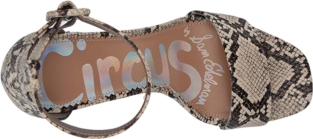 Circus NY Women's Elizabeth Two-Piece Sandals  Color Black/White Snake Print Size 7M