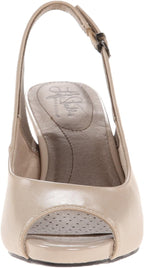 LifeStride Women's Teller Slingbacks Tender Dress Sandals  Color Taupe Vegan Leather Size 8.5M