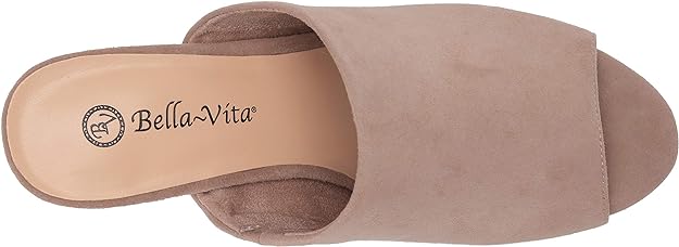 Bella Vita Women's Kathy Mule Sandal  Color Almond Kidsuede Leather Size 8WW