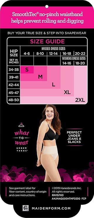 Maidenform Tame Your Tummy Lace Thong Underwear   Black Lace Size XL
