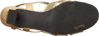 Easy Street Women's Tristen Dressy Mesh Inset Dress Sandals  Color Gold Satin Size 8W