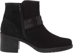 Clarks Women's Hollis Star Ankle Boot  Color Black Suede Size 5.5M