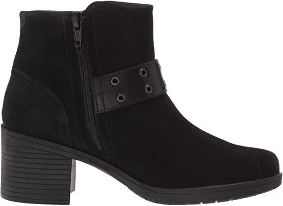 Clarks Women's Hollis Star Ankle Boot  Color Black Suede Size 5.5M